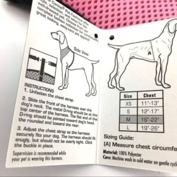 Casual Canine Pink Mesh Dog Harness Medium New - Picture 4 of 8